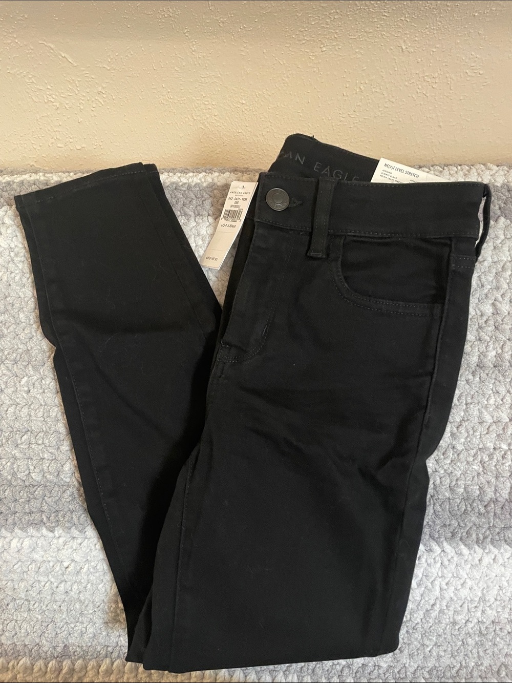 American Eagle Outfitters Low Rise Black Jeggings (Size 4 X-Short)